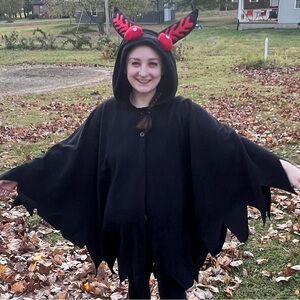 Unisex Mothman Hooded Cape Costume